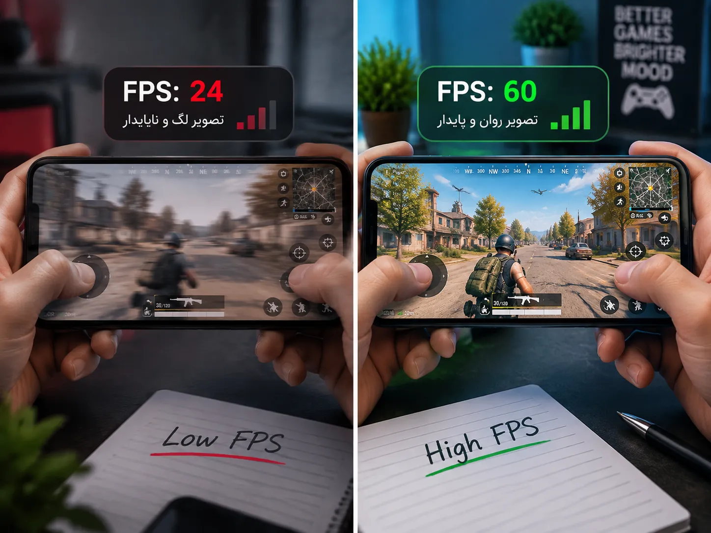 بهترین FPS برای بازی موبایل چقدر است؟